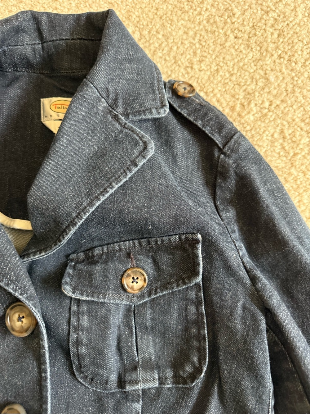 Talbots dark wash jean blazer jacket - Picture 4 of 10